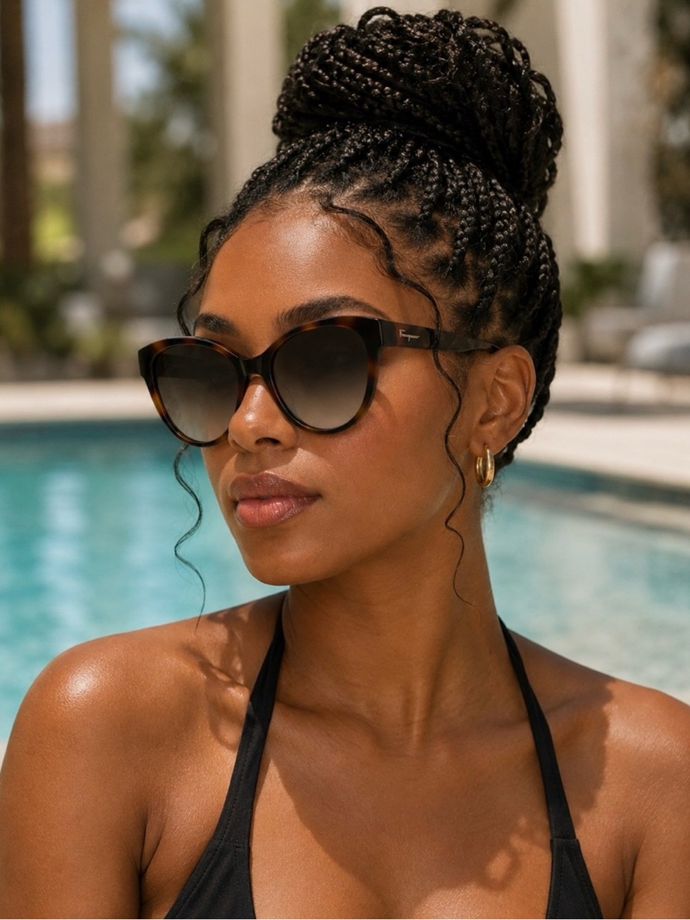 NEW! Salvatore Ferragamo SF1073S 240 Cat Eye Sunglasses